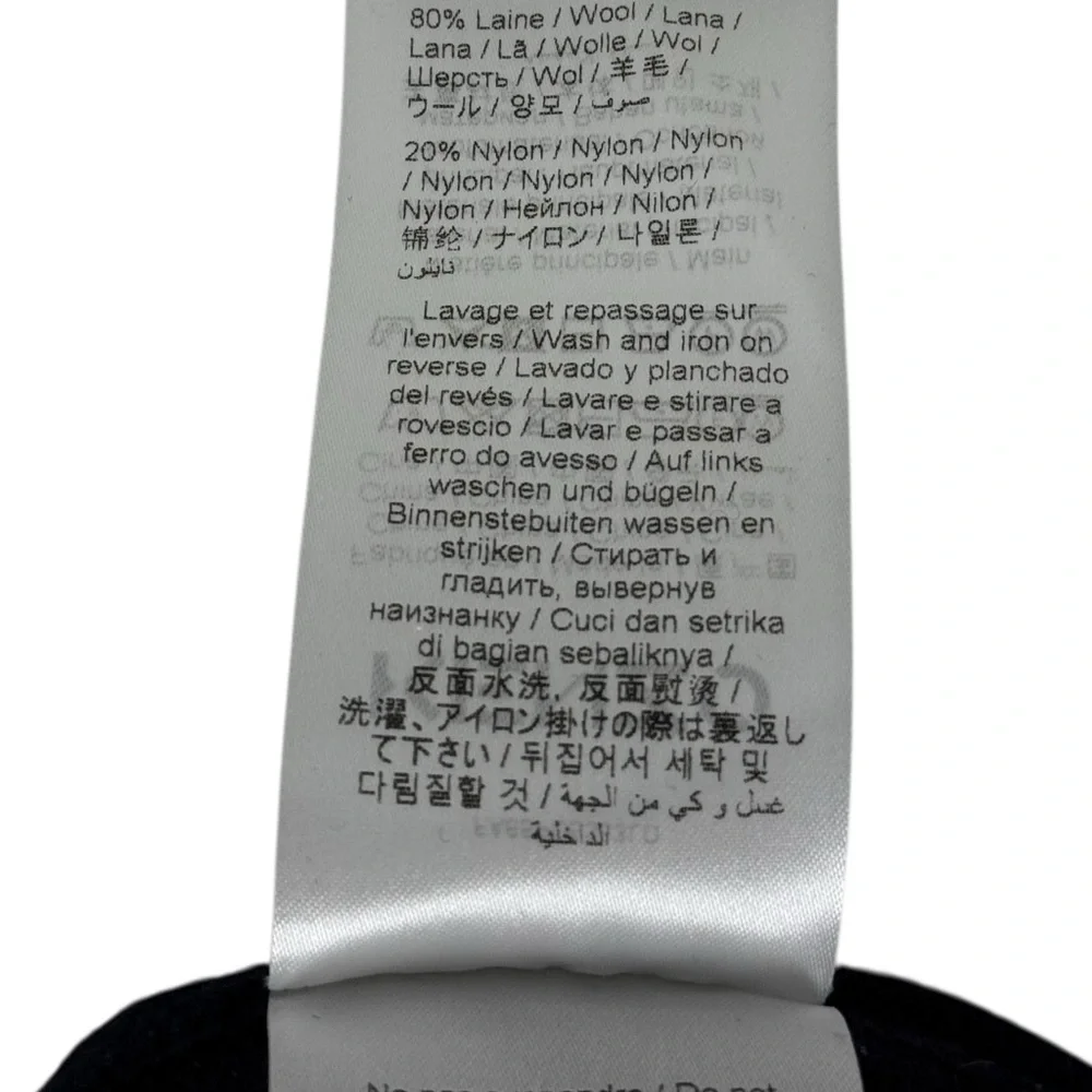 Kenzo Mens Medium Sweater Wool Nylon Blend Blue Knit Logo Triko Crewneck Casual - Picture 10 of 10